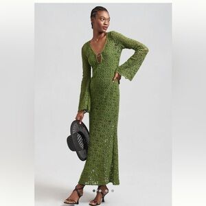 Significant Other Bell-Sleeve Crochet Dress size 6